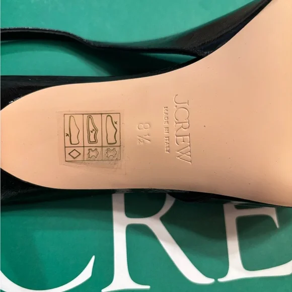 NWT J. Crew Made-in-Italy Colette lace-up slingback pumps in leather - Picture 7 of 11